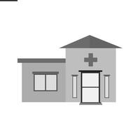 Emergency Room Flat Greyscale Icon vector