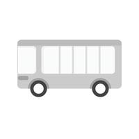 School Bus Flat Greyscale Icon vector