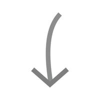 Arrow Pointing Down Flat Greyscale Icon vector