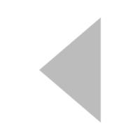 Triangle Arrow Left Flat Greyscale Icon vector