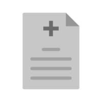 Medical Report Flat Greyscale Icon vector