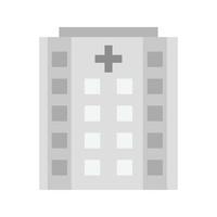 Hospital Flat Greyscale Icon vector