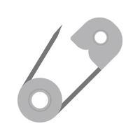 Safety Pin Flat Greyscale Icon vector