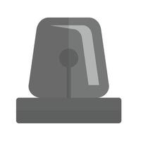 Ambulance Siren Flat Greyscale Icon vector