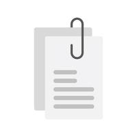 Attached Documents Flat Greyscale Icon vector