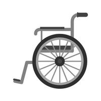 Wheelchair Flat Greyscale Icon vector