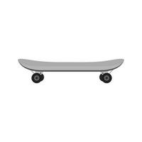 Skateboard Flat Greyscale Icon vector