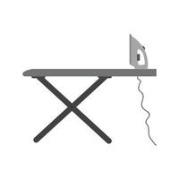 Iron Stand Flat Greyscale Icon vector