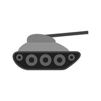 Tank II Flat Greyscale Icon vector