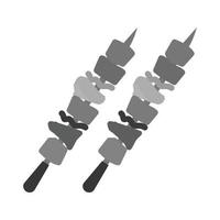 BBQ Stick Flat Greyscale Icon vector