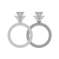 Rings Flat Greyscale Icon vector