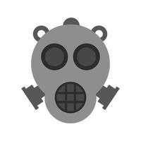 Oxygen Mask Flat Greyscale Icon vector