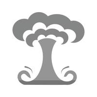 Explosion Flat Greyscale Icon vector