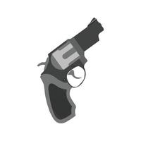 Revolver Flat Greyscale Icon vector