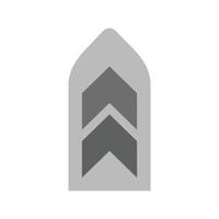 Badge II Flat Greyscale Icon vector