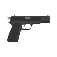 Pistol Flat Greyscale Icon vector