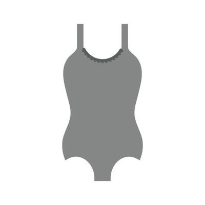 Swimming Vest Flat Greyscale Icon