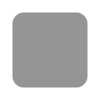 Square with Round Corner Flat Greyscale Icon vector