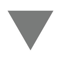 Inverted Triangle Flat Greyscale Icon vector