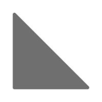 Right angle Traingle Flat Greyscale Icon vector