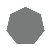 Octagon Flat Greyscale Icon vector