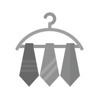 Three Ties Flat Greyscale Icon vector