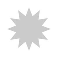 explosión i icono plano en escala de grises vector