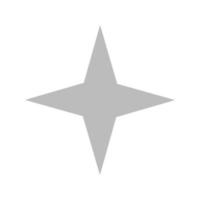 Star II Flat Greyscale Icon vector