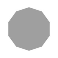 Decagon Flat Greyscale Icon vector