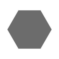Hexagon Flat Greyscale Icon vector