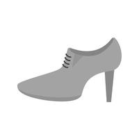 Heels Flat Greyscale Icon vector