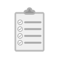 Checklist Flat Greyscale Icon vector