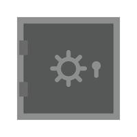 Locker Flat Greyscale Icon vector