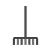 Fork picking leaves Flat Greyscale Icon vector