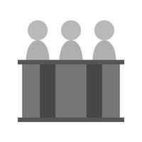 Panel of judges Flat Greyscale Icon vector