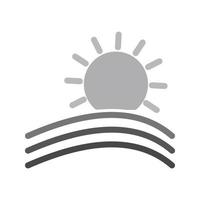 Sun I Flat Greyscale Icon vector