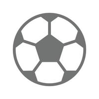 icono de fútbol plano en escala de grises vector