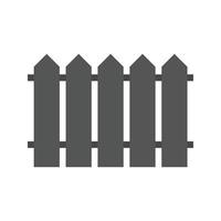 Fence Flat Greyscale Icon vector