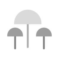 Mushrooms Flat Greyscale Icon vector