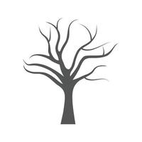 Tree with no leaves Flat Greyscale Icon vector