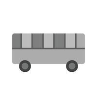 Toy Bus Flat Greyscale Icon vector