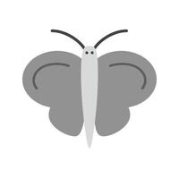 mariposa ii icono plano en escala de grises vector