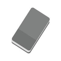 Eraser Flat Greyscale Icon vector