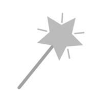 icono de escala de grises plana de herramienta de varita mágica vector