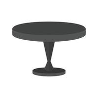 icono de escala de grises plano de mesa pequeña vector
