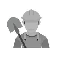 Labor Flat Greyscale Icon vector