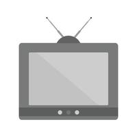 Television Flat Greyscale Icon vector