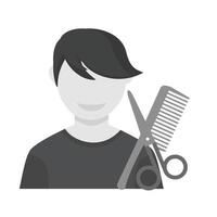 Hairdresser Flat Greyscale Icon vector