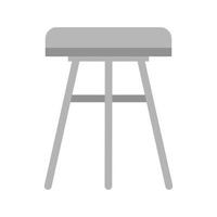 Stool Flat Greyscale Icon vector