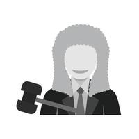 Judge Flat Greyscale Icon vector